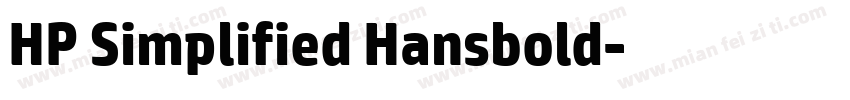 HP Simplified Hansbold字体转换